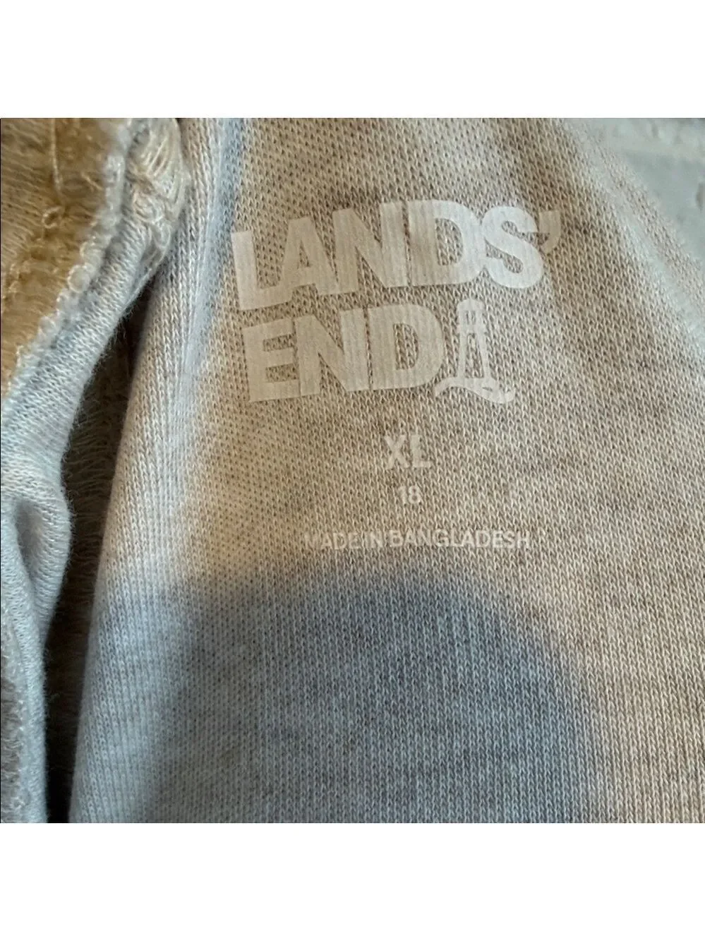 Lands' End Sport Knit High Rise Pull On Elastic Waist Wide Leg Crop Pants Sz XL
